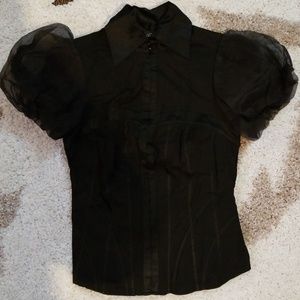 New Bebe Blouse - Transparent Puffer Sleeves